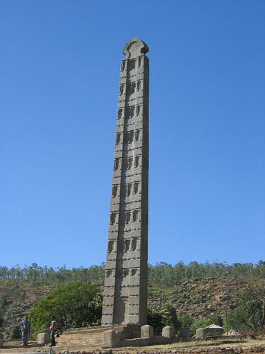 Photograph of stela in Aksum