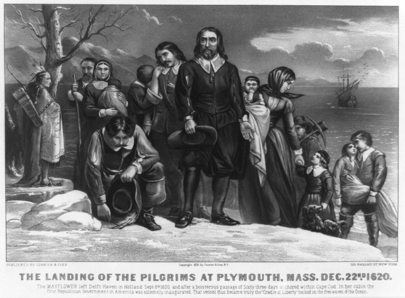 native americans teaching pilgrims
