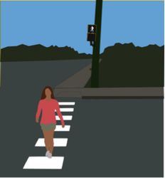 cross the street safely